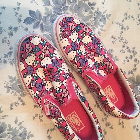 Hello Kitty slip-on vans