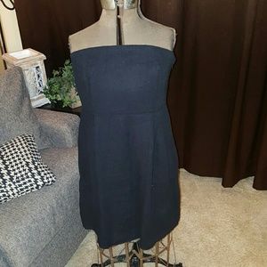 Strapless black dress