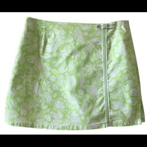 Light green and white turtle shell print Skort