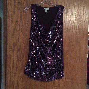 Sparkles sequin scoop neck like new 💕