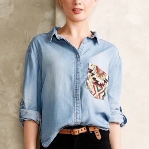 Anthropologie Arcata Stitched Buttondown