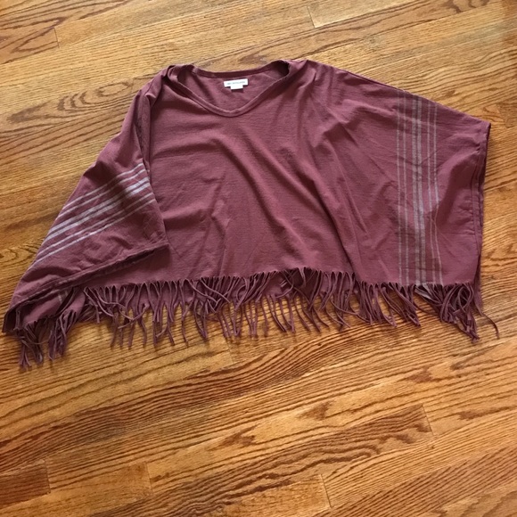 Vintage Obey propaganda fringe shawl top