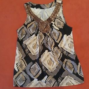 Beaded sleeveless top