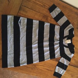 Stripped front pocket dress