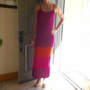 Colorful maxi dress.