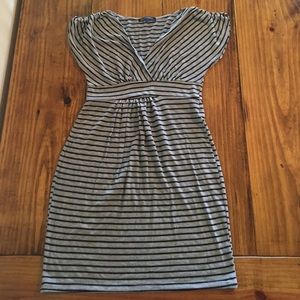 Gray and black dress