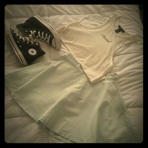 Chambray skater skirt