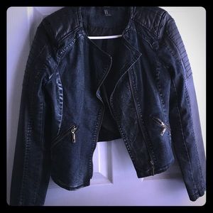 Forever 21 Denim/Leather Jacket