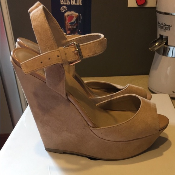 Aldo Biege/Dusty Pink Open Toe Wedge