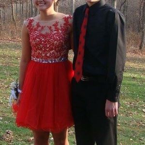 Karishma Red Lace Formal/Homecoming Dress