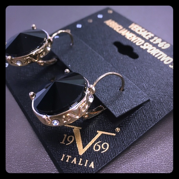 Sale❣️Versace 1969 black and gold earrings