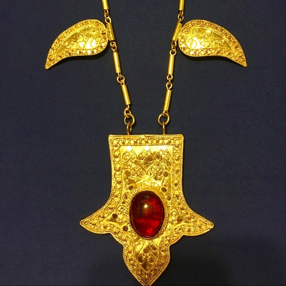 ETHNIC HANDMADE INDONESIAN DESIGN SILVER NECKLACE - Picture 4 of 4