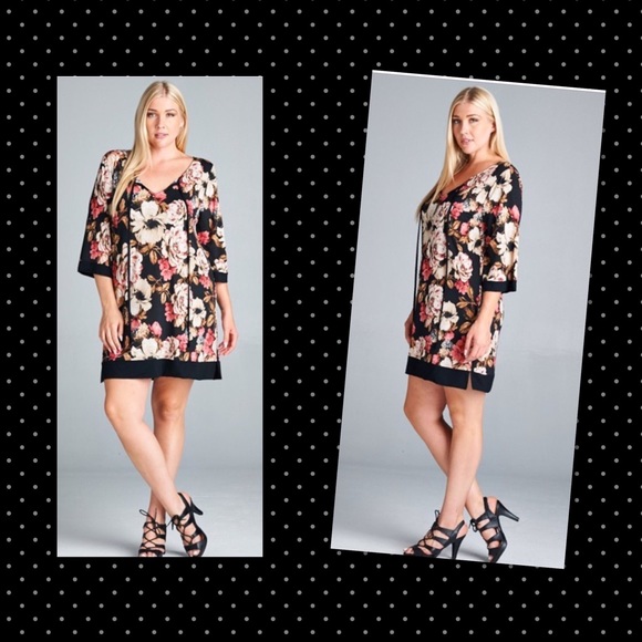 SUPER SALE--ONLY 1 LEFT!!  Flirty Floral Dress - Picture 3 of 3