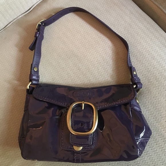 Coach Purple Patent Leather Handbag