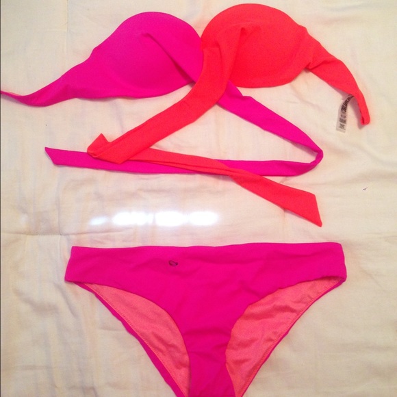 Cute pink and orange Victoria secret bikini