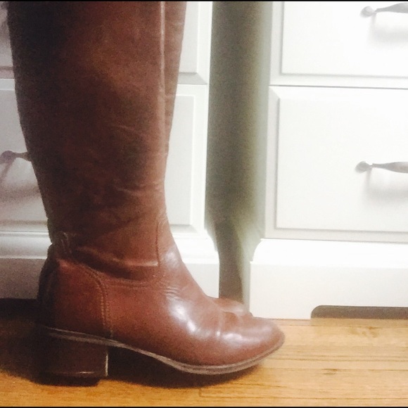 Brown over the knee boots