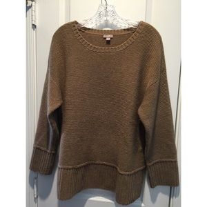 J. Jill Brown Sweater with Slit Waistband
