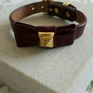 Juicy Couture leather bow bracelet