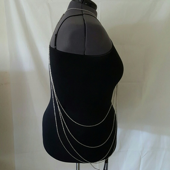 🚨🚨🚨 ONLY ONE LEFT🚨🚨 SILVER BEADED BODY CHAIN - Picture 3 of 4