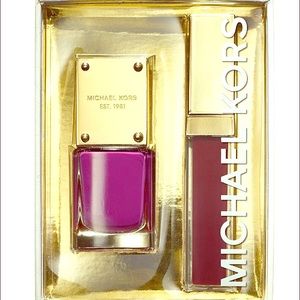 Michael Kors Glam Lip Lacquer & Nail Gift Set New