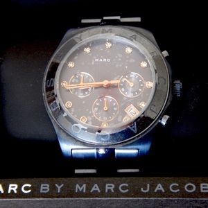 NEW Marc By Marc Jacobs Blue Chrono Watch MBMJ