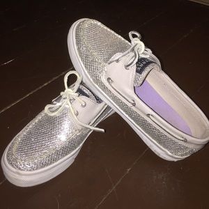 Sparkly like brand new Sperry (silver)