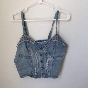 Cropped Denim Top