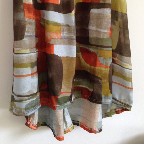 OrangeAbstract Raceback Hi-Low Tank - Picture 3 of 4