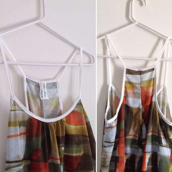 OrangeAbstract Raceback Hi-Low Tank - Picture 4 of 4