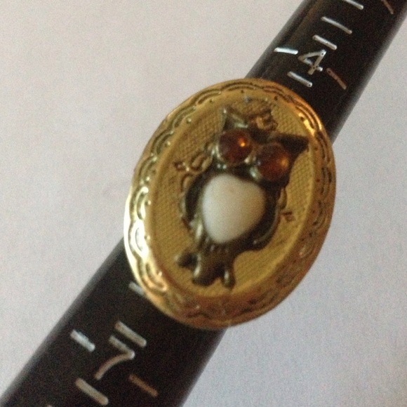 Perfume owl ring locket