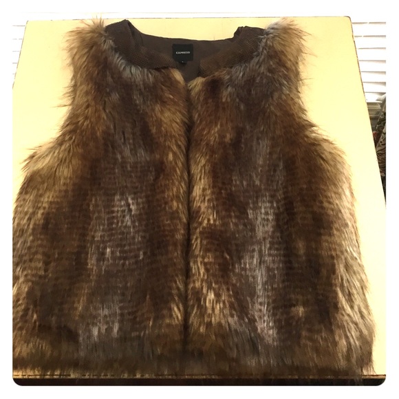 Express faux fur vest