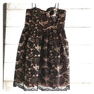 Moda International black lace bustier dress