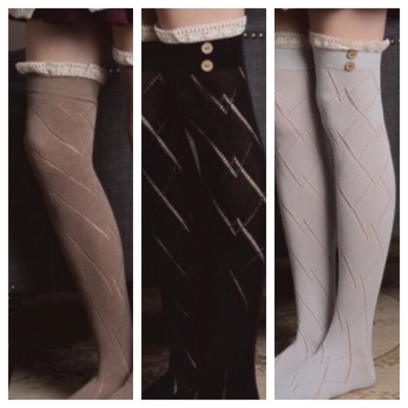 Thigh High lace trim socks - Picture 3 of 4