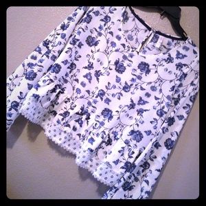 Flower print  baby doll blouse!