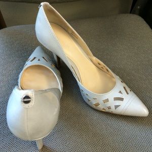 Calvin Klein Gray Cut out Heels