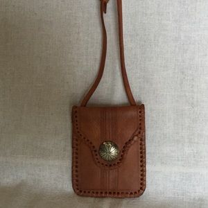 Moroccan Leather Pouch with Shoulder Strap