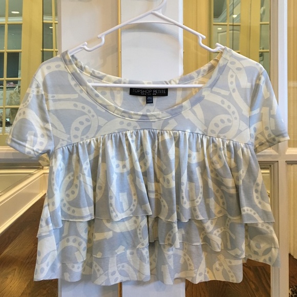 Horse shoe printed crop top