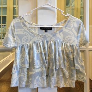 Horse shoe printed crop top