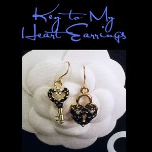 🔑Handmade Key to My Heart Earrings❤️