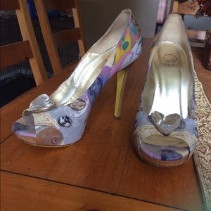 Authentic Versace peep toe pumps