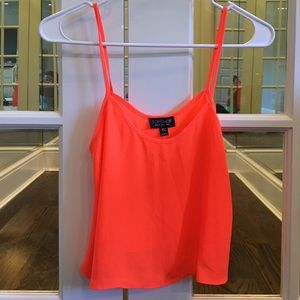 Bright orange crop top