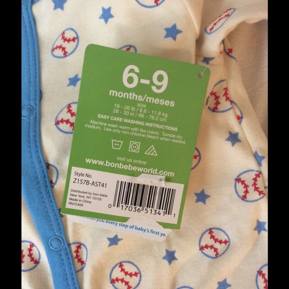 Baseball Onsie - Picture 2 of 3