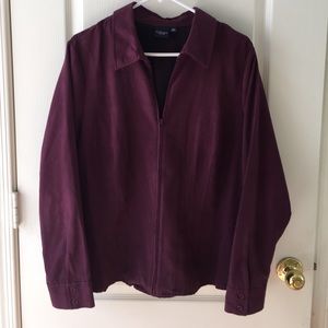Maroon zip up jacket
