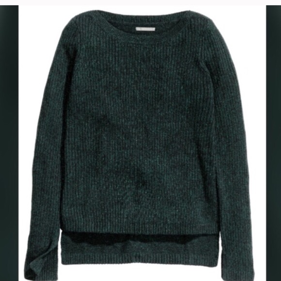 DONATED! H&M Glitter Emerald Sweater - Picture 3 of 3
