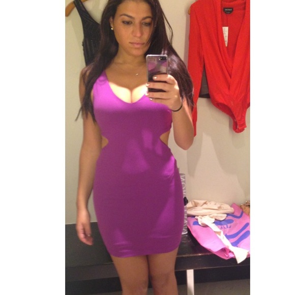 Purple Dress Bebe dress worn once!!