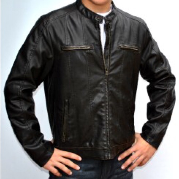 levi's leather moto jacket men's