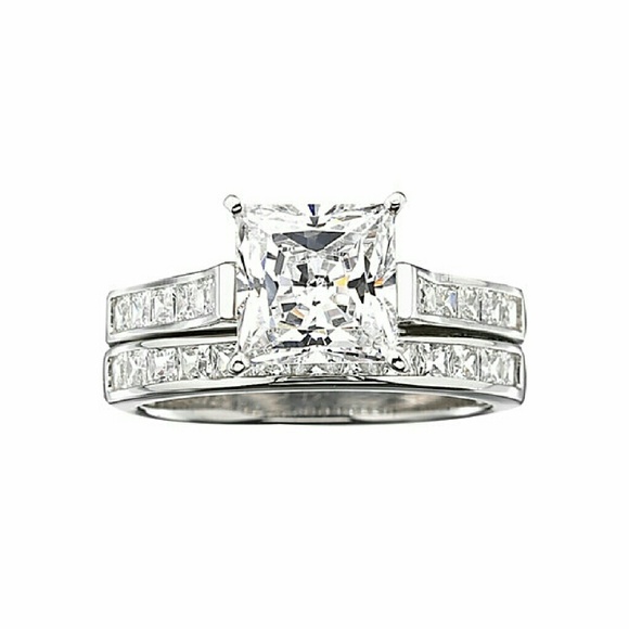 3.75 CT Sterling Silver Bridal Set