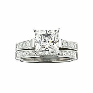 3.75 CT Sterling Silver Bridal Set