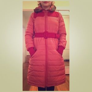 Berry Pink & Red Winter Coat by Blutsgeschwister