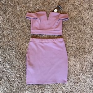 BOOHOO Amra Off The Shoulder Co-Ord Set